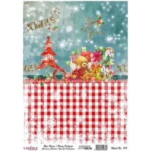 Rýžový papír A4  - 778 Cadence - Medvídek s vločkami