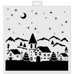 Šablona Aladine - Vánoční vesnice - 30 x 30 cm