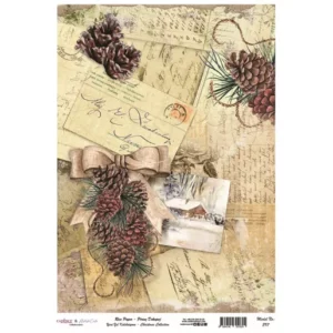 Rýžový papír A4  - 897 Cadence - Vánoční pošta