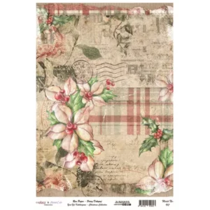 Rýžový papír A4  - 977 Cadence - Vánoční psaní