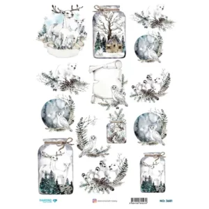 8914 3di 3681 ryzovy papir cadence a3 severske vanoce se zviratky 1