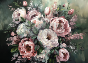 A1 Decoupage Fiber Mossy Rose Delight vnovenkabatku 1