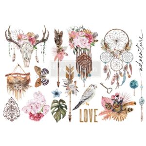 Decor Transfers® Bohemian Solstice 3 sheets 1524 cm x 3048 cm vnovemkabatku 1