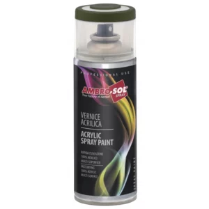 Víceúčelová armádní matná akrylová maskovací barva ve spreji AMBRO-SOL Army Green Multipurpose Acrylic Paint 400 ml