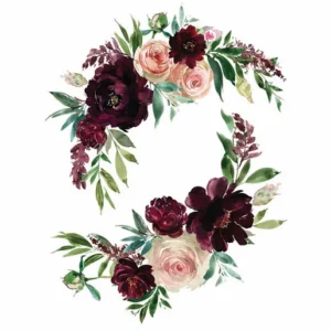 Transferový obrázek na textil Cadence, 25x35 cm - Květinové zrcátko