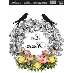 Transferový obrázek Cadence Home Deco - Věnec s ptáčky