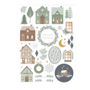 Dekorační transfer - Christmas Houses - Vánoční domečky - A5